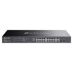 TP-Link Omada 20�|�[�g�M�K�r�b�g�C�[�W�[�}�l�[�W�h�X�C�b�` 16�|�[�gPoE+�A250W PoE�o�W�F�b�g�A2x�M�K�r�b�gRJ45+2 X�M�K�r�b�gSFP�A�����񕜁A�|�[�g�����ASDN�AVLAN�A�W���N���E�h�Ǘ�(ES220GMP)