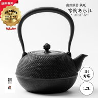 【8/4 20:00~★40%OFF】【入荷次第発送】南部鉄器 鉄瓶 1.2L IH対応 日本製 鉄分補給 白湯習慣 直火OK 寒…
