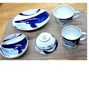 お買い得5点セット くじらのトムさん日本製(美濃焼)白磁