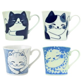 猫シリーズ ねこちぐら マグカップ日本製（美濃焼）磁器