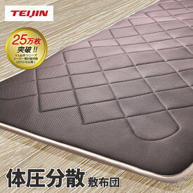 【 テイジン 公式 】 敷布団 V-Lap 使用 超軽量 軽い ムレにくい 体圧分散 シングル 100×200 cm ダブル 140×200cm 日本製 通気性 軽量 収納 便利 硬め 弾力 寝返り 腰痛 腰の負担軽減 抗菌 防臭 収納 送料無料 高反発　軽量