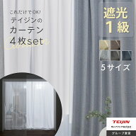 【 テイジン 公式】 カーテン4枚セット ドレープカーテン レースカーテン 4枚組 幅 100cm 丈 110cm 135cm…