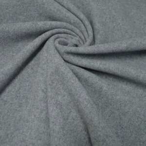 【中国製】メルトン グレー霜降り糸使用 肉厚ウール80% ナイロン20%グレー【 生地 布 織物 手芸 手作り DIY インテリア 秋冬 ソフトメルトン仕上げ 148cm巾 コート ブランケット バッグ 小物 】