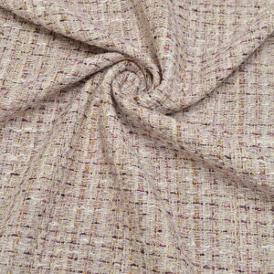 【日本製】ファンシーツィードコットン レーヨン ナイロン ポリエステル アクリルピンク系【 生地 布 織物 手芸 手作り DIY インテリア 春・夏 卒業式 入学式 ジャケット ワンピース スカー