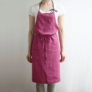 【12時までのご注文で当日出荷】エプロン おしゃれ 無地 ナチュラル ブラウン ベージュ パープルフルエプロン ミラ No.1〜No.20 Lino e Lina リーノ・エ・リーナ リーノエリーナ 黄色 茶色 カーキ