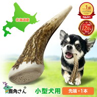 【小型犬用 蝦夷鹿の角】犬のおもちゃ『鹿角さん』 先端 1本 サイズ（長さ10〜12cm：太さ0.5〜3cm） 天然…