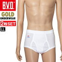 BVD GOLD 天ゴムセミビキニブリーフ 2枚セット LL ブリーフ 前開き メンズ 綿100％ 男性 下着 肌着 パンツ アンダーウ…