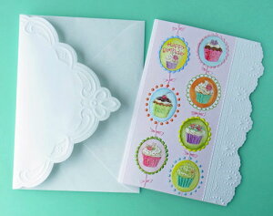 Made in USA キャロルウィルソンレア バースデイカードかわいい カップケーキCG1685