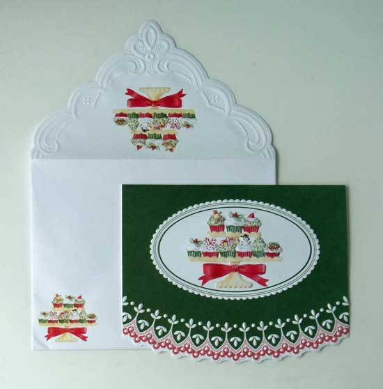 休日限定 【ご予約品】O63 キャロルウィルソンのミニクリスマスカード2枚(800) 印刷物
