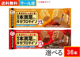 【クール便】 1本満足バー　【ギガプロテイン】 シリーズ アサヒグループ食品 えらべる 計36本 (9本入×選べる4箱)　送料無料(沖縄離島不可) 一本満足