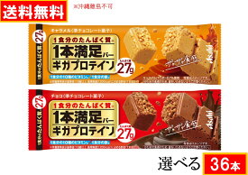 1本満足バー　【ギガプロテイン】 シリーズ アサヒグループ食品 えらべる 計36本 (9本入×選べる4箱)　送料無料(沖縄離島不可) 一本満足