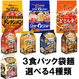 3食パック袋　麺選べる4種類・計12食分『送料無料(沖縄/離島不可)』　サンヨー食品　日清食品　サッポロ一番　これ絶対うまいやつ