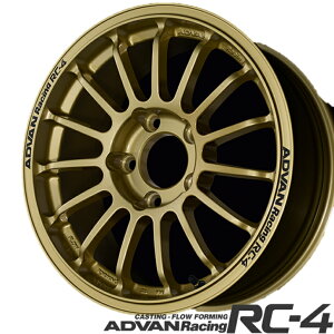 ADVAN Racing�@RC-4�@15x6.0J�@4H/PCD100�@+40�@BORE/CAP�@��63�@�J���[RALLY GOLD(�����[�S�[���h)