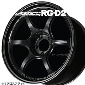 ADVAN Racing RG-D2 17x7.5J 4H/100 +38 セミグロスブラック