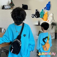 「即納」メール便送料無料　ボディバッグ 　縦　ショルダーバッグ 　子供服 キッズ 男の子 女の子　イエ…