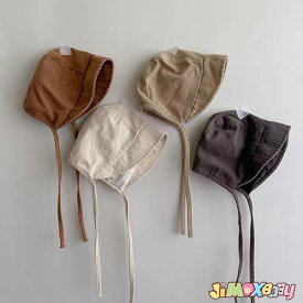 メール便送料無料　 ベビー帽子　ベビーボンネット　ボンネット　新生児のボンネット　赤ちゃん帽子　女の子　男の子　無地　子供帽子　男女兼用　洗える　春秋 月齢フォト　ギフト　プレゼント 0才　1歳　2歳　通園　外出　日除け 41cm42cm43cm44cm45cm46cm