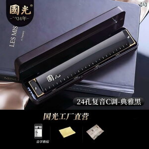 プロの演奏や練習に最適な初心者や大人向けのCキー24 ハーモニカ楽器 大人の初心者向け24穴ハーモニカC調ポリフォニック演奏(Gold)
