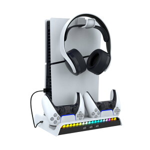 PS5 Pro Slim �X�g���[�W�X�^���h �yipega PG-P5S006�z �[�d�X�^���h �c�u�� �R���g���[���[ �[�d�X�^���h ��p�t�@�� 2�䓯���[�d �N�[�����O�t�@�� RGB���C�g ���@�\ ���[ �É� USB�|�[�g �v���C�X�e