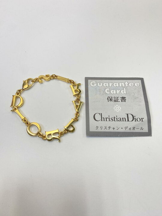 楽天市場】Christian Dior ディオール ロゴ ブレスレット ゴールド 