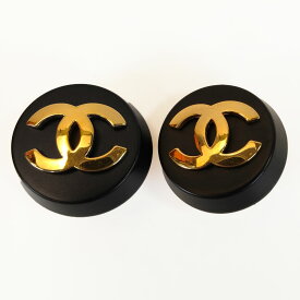 CHANEL シャネル ココマーク イヤリング ゴールド×ブラック 管理番号：10537