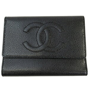 シャネル(CHANEL) キャビアスキン(Caviarskin) 三つ折り財布 | 通販 