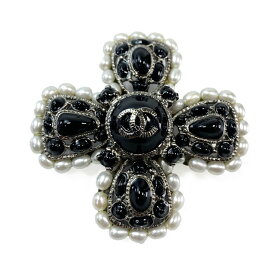 CHANEL シャネル ココマーク パール ブローチ ブラック 管理番号：11028