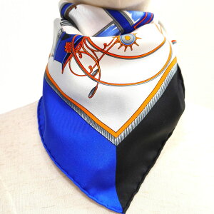 HERMES �G�����X �J��90 LES VOITURES A TRANSFORMATION �ϐg�����蕨 �V���N �X�J�[�t �u���[ �Ǘ��ԍ��F10659