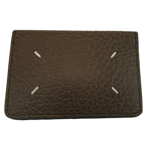 Maison Margiela �}���W�F�� CARD HOLDER SLIM 2 �J�[�h�P�[�X ���h���� 2�܂� �_�[�N�O���[ �Ǘ��ԍ��F10304