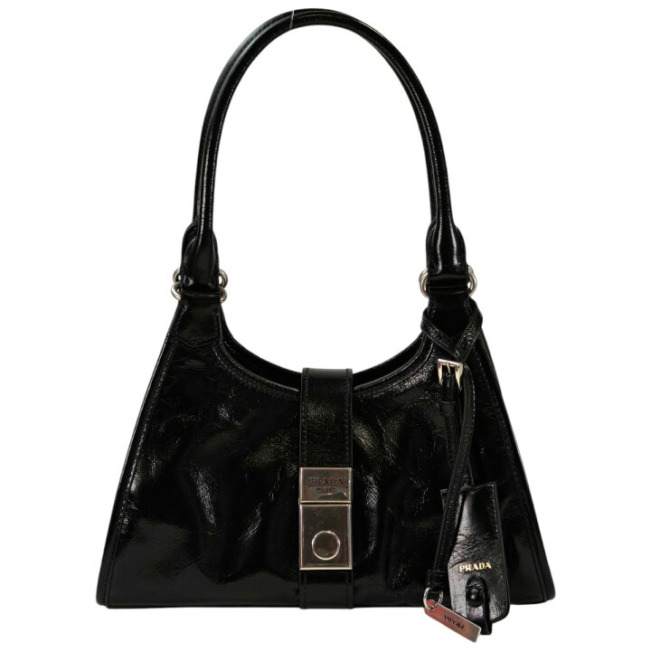 楽天市場】PRADA プラダ スモール レザー トートバッグ 1BG580 黒 SOFT 