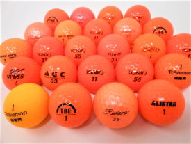 【送料無料】 ビギナーにおススメする格安【24球パック】 ロストボール ゴルフボール 【中古】ホワイト　イエロー　オレンジ　ピンク