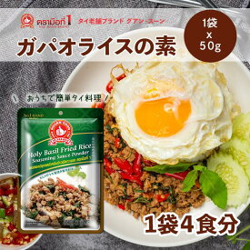 『グアン・スーン』ガパオライスの素 50g 【1袋】【6袋セット】まとめ買い　エスニック料理　タイ料理　ペースト　送料無料