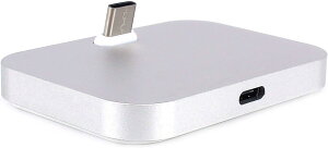 Yeebline Type C �`���[�W���[�h�b�N [�A���~����] USB Type-C�[�d��X�^���h �N���[�h���[�d�X�e�[�V���� iPhone 15�V���[�Y�ANexus 6P/5X�AOnePlus 3T/3/2�A���̑���USB-C�f�o�C�X�ɑΉ� (�V���o�[�A���~�j�E