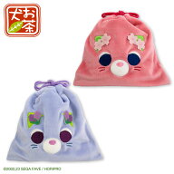 【予約商品 4月下旬発送予定】お茶犬 コラボ ふわふわ巾着 サンキューマート公式