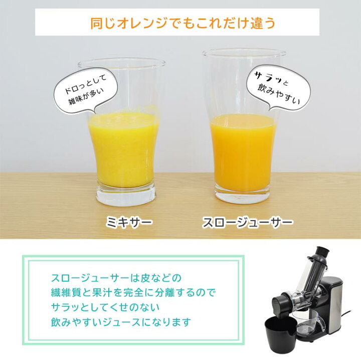 楽天市場】スロージューサー ホールスロージューサー コールドプレス 