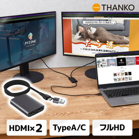 HDMI切替 マルチディスプレイ トリプルディスプレイ アダプター 変換器 パソコン モニター ハブ USB 【公式】映像出力がないUSBでも3画面にできるHDMI変換アダプタ UBHM24SSL