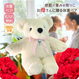 赤ちゃん 体重ベア [ ウェイトベア 感謝ギフトSET ] スタンダード アイボリー シュガー（純白） 名入れ無料 体重 ぬいぐるみ サプライズ プレゼント メッセージカード付き 花以外 おしゃれ プレゼント