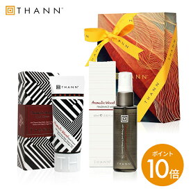 ＼11/9-10限定 ポイント10倍／【公式】ハンドクリーム＆フレグランスミストギフトセット AW 《アロマティックウッド》タイ ナチュラルスキンケア 精油 アロマ ミスト 香水 万能ミスト コメヌカ油 柑橘系 保湿