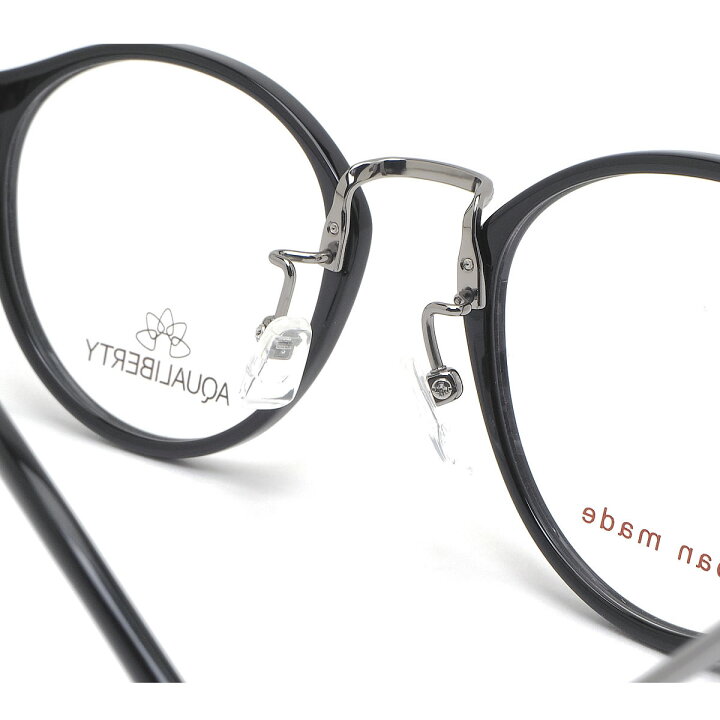 新品未使用 アクアリバティAQ22503 BK 鯖江メガネ レンズ交換可能 