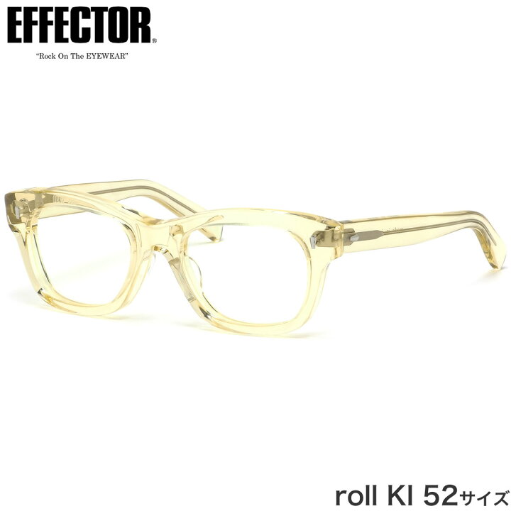 楽天市場 エフェクター Roll Ki 52サイズ メガネ Uvカット仕様伊達メガネレンズ付 Effector ロール ウェリントン 日本製 メンズ レディース メガネ サングラスのthat S