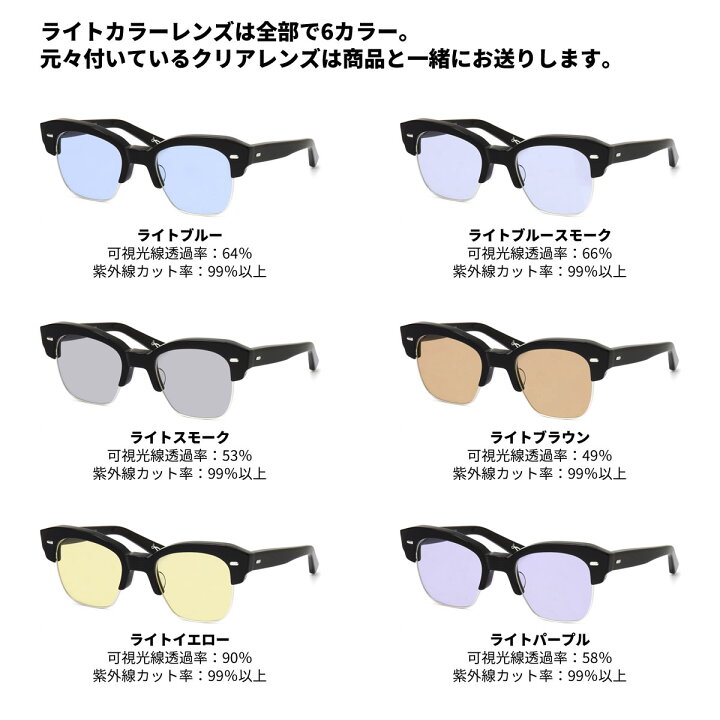 楽天市場】エフェクター DENHAM 3 BK 52サイズ クリア サングラス 
