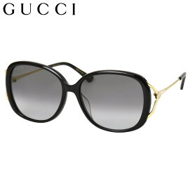 【グッチ 正規販売認定店】グッチ サングラス GG0649SK 001 58 GUCCI インターロッキングロゴ GG バタフライ風 フォーク型テンプル エナメル Made In Italy レディース