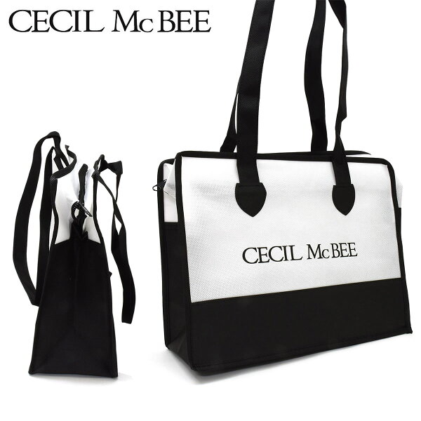 【ネコポス：1個まで】 セシルマクビー CECIL McBEE ショッパー ブランド ロゴ入り バッグ 不織布 レディース[ACC]