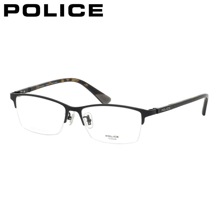 楽天市場】ポリス VPLF58J BK10 56 メガネ POLICE ハーフリム  