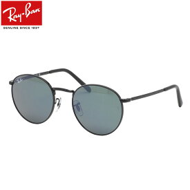 Ray-Ban RB3637 002/G1 53 サングラス レイバン NEW ROUND ラウンドメタル 黒 ミラー ガラスレンズ 度数付き対応 メンズ レディース