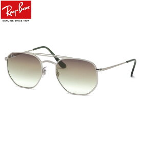 Ray-Ban レイバン サングラス RB3609 91420R 54サイズ 銀 緑 グラデーションレンズ ヘキサンゴン 六角形 ダブルブリッジ おしゃれ レトロ 度数付き対応 メンズ レディース