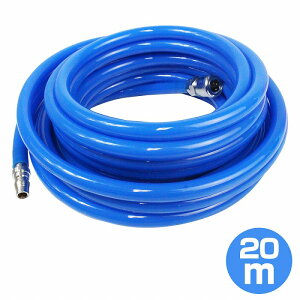 『外径14mm 20m』 エアーホース 1/4 ワンタッチ クイック カプラー 付き ポリウレタン エア エアー コンプレッサー 工場 工具