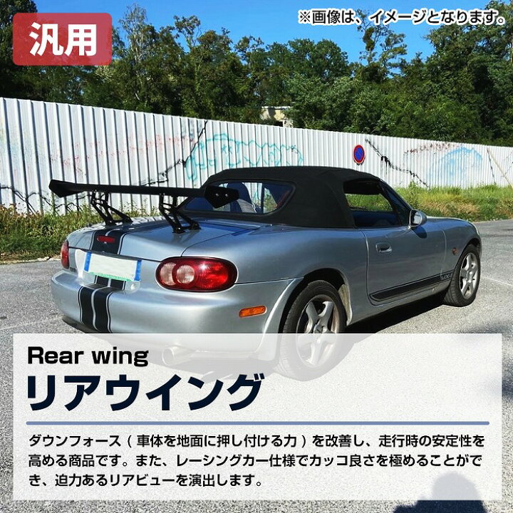 楽天市場】軽量 4KG 汎用 GTウイング 145cm/1450mm ABS製 綾織カーボン 