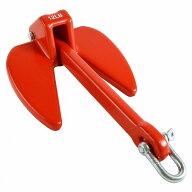 12LB 5.5kg 5.5キロ アンカー 錆に強い PVCコート ジェットスキー ゴムボート 船 赤 レッド アンカー 錘 …