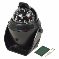 LEDライト 照明付き マリンコンパス 船舶 船 漁船 車 ボート ヨット 12V ブラック 黒 方位磁石 角度調整 …