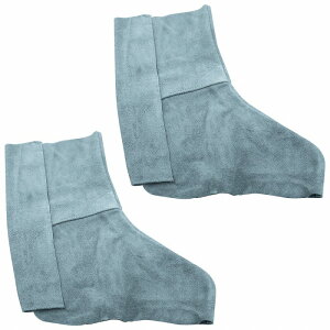 革製 溶接 作業用 足 カバー 安全ガード 耐火 耐熱 プロテクター 火の粉 靴 安全靴 保護スリーブ 左右セット マジックテープ